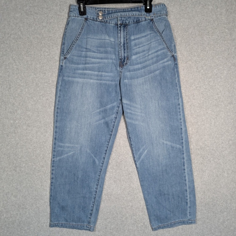OAT New York Tapered Cropped Lightweight Jeans Women 29 High Rise *FLAW